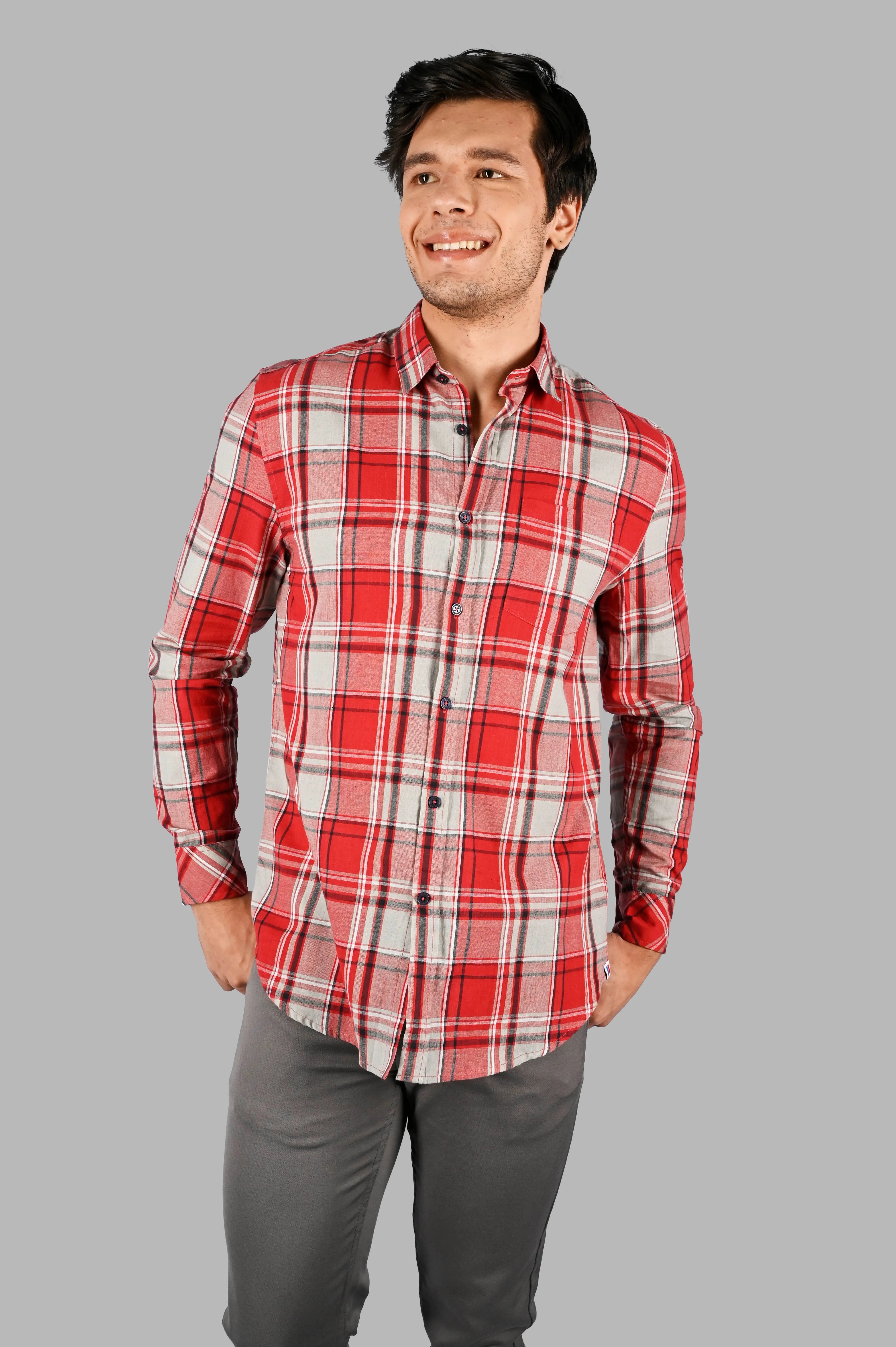 Green-White Checks Checkered Regular Fit Shirt TIM PARIS