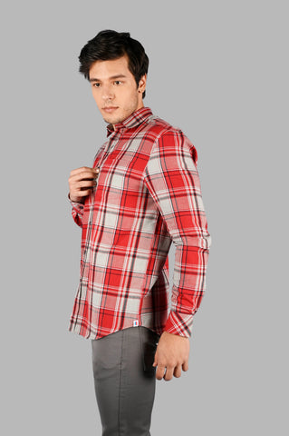 Green-White Checks Checkered Regular Fit Shirt TIM PARIS