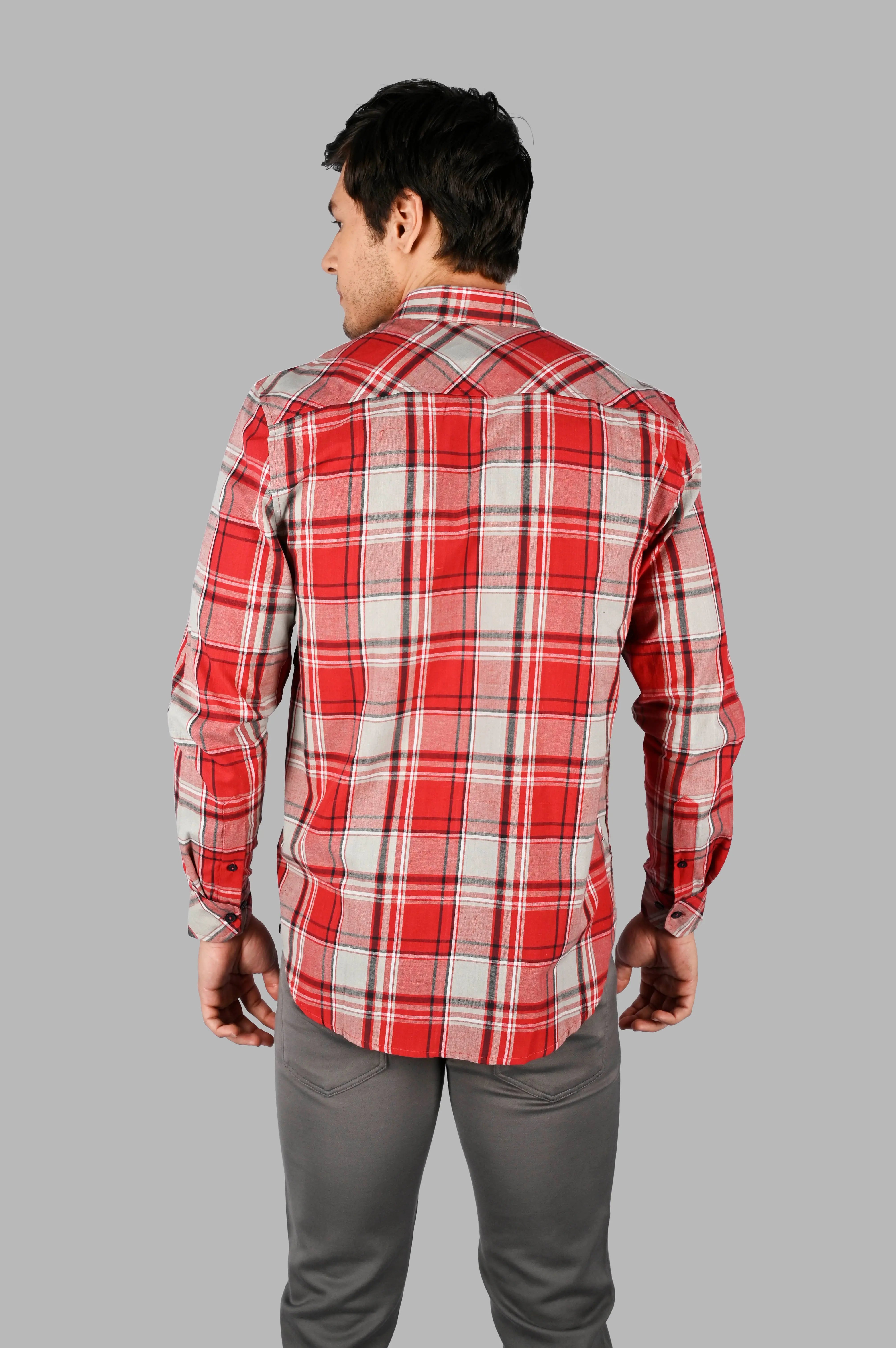 Green-White Checks Checkered Regular Fit Shirt TIM PARIS