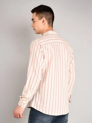 Red Striped Regular Fit Shirt TIM PARIS