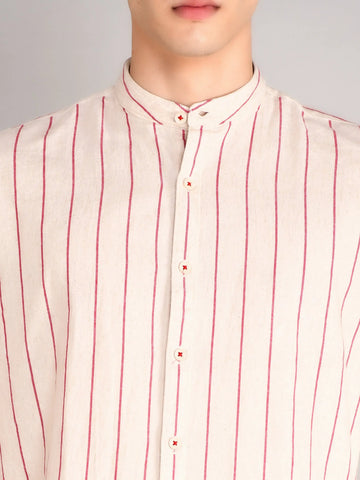 Red Striped Regular Fit Shirt TIM PARIS