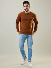 Tim Paris Brown Round Neck Sweatshirt