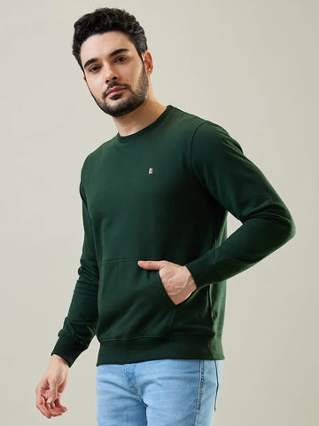 Green Moss Kangaroo Pocket Sweatshirt Tim Paris
