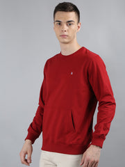 Red Sweatshirt with Kangaroo Pocket