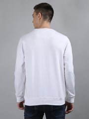 White Solid Sweatshirt