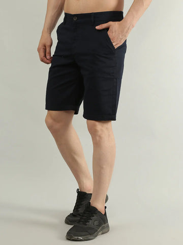 Navy Regular Fit Shorts TIM PARIS