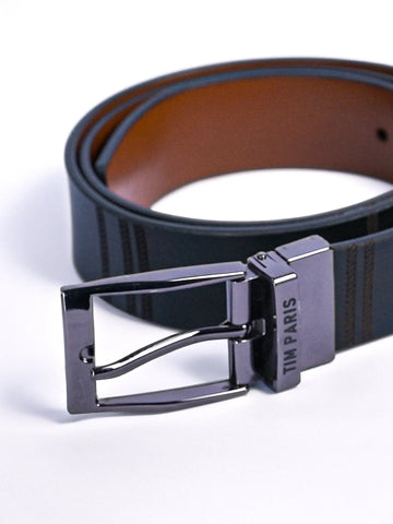 Black Leather Belt Tim Paris