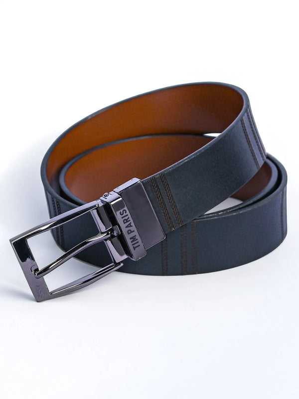 Black Leather Belt Tim Paris