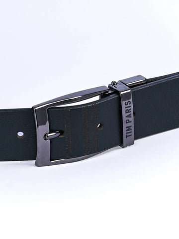 Black Leather Belt Tim Paris