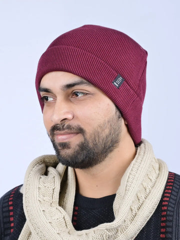 Wine Solid Classic Beanie Tim Paris