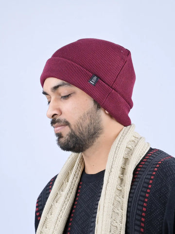 Wine Solid Classic Beanie Tim Paris