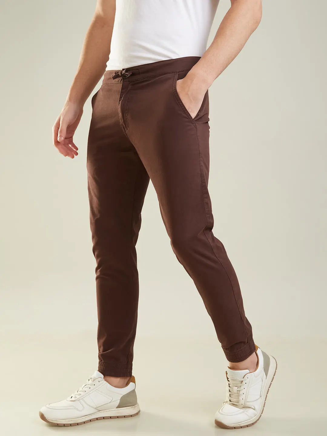 Brown Regular Fit Jogger TIM PARIS