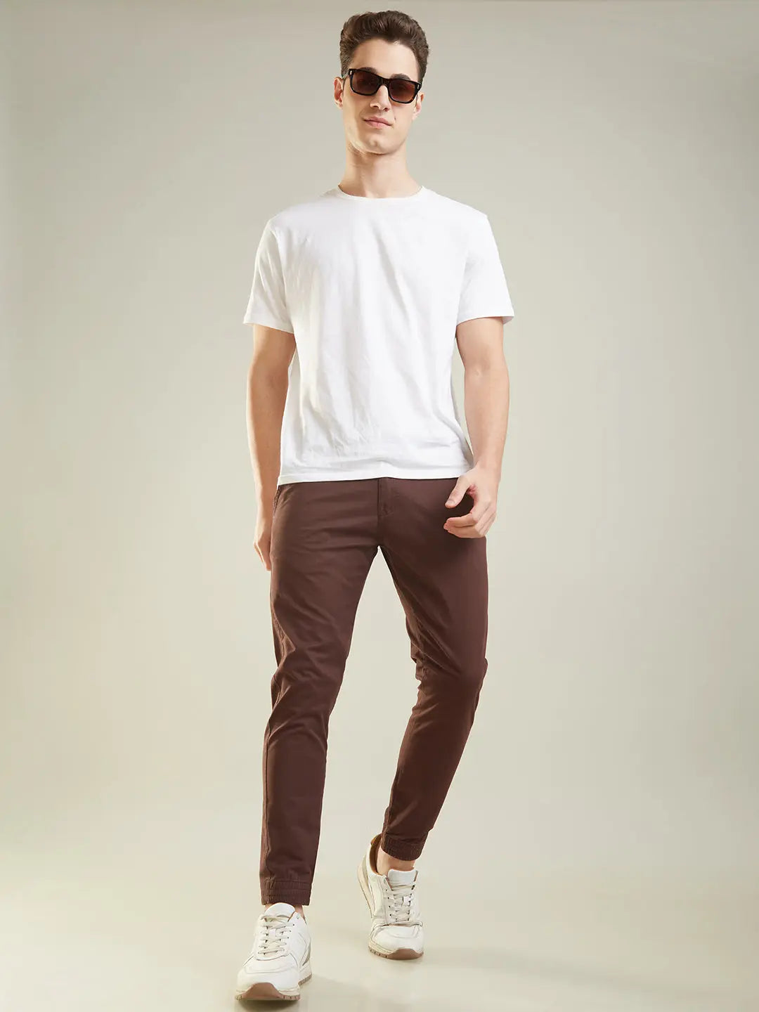 Brown Regular Fit Jogger TIM PARIS