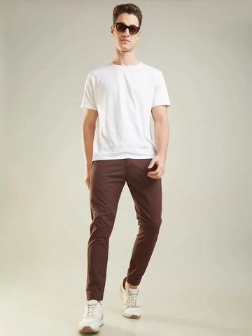 Brown Regular Fit Jogger TIM PARIS