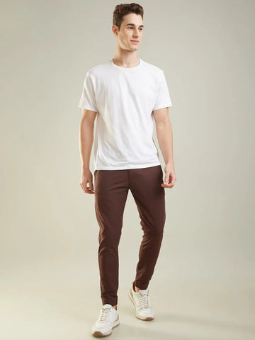 Brown Regular Fit Jogger TIM PARIS