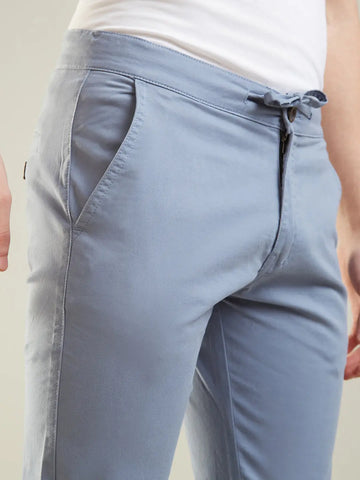 Sky Blue Regular Fit Jogger Tim Paris