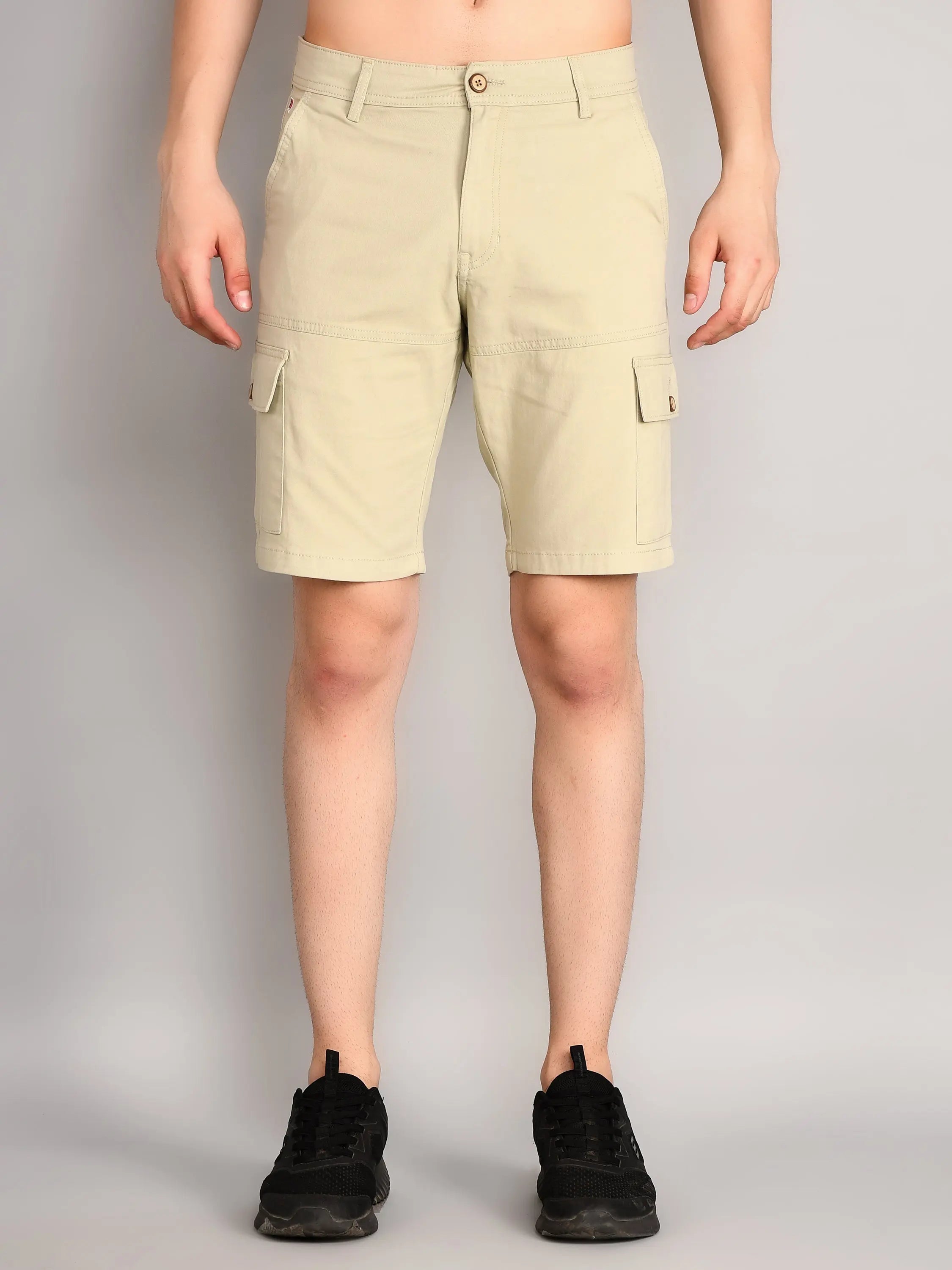 Beige Regular Fit Shorts TIM PARIS