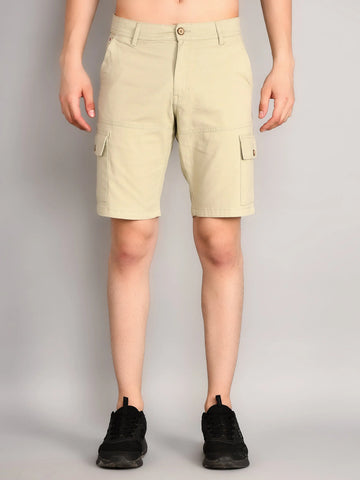 Beige Regular Fit Shorts TIM PARIS