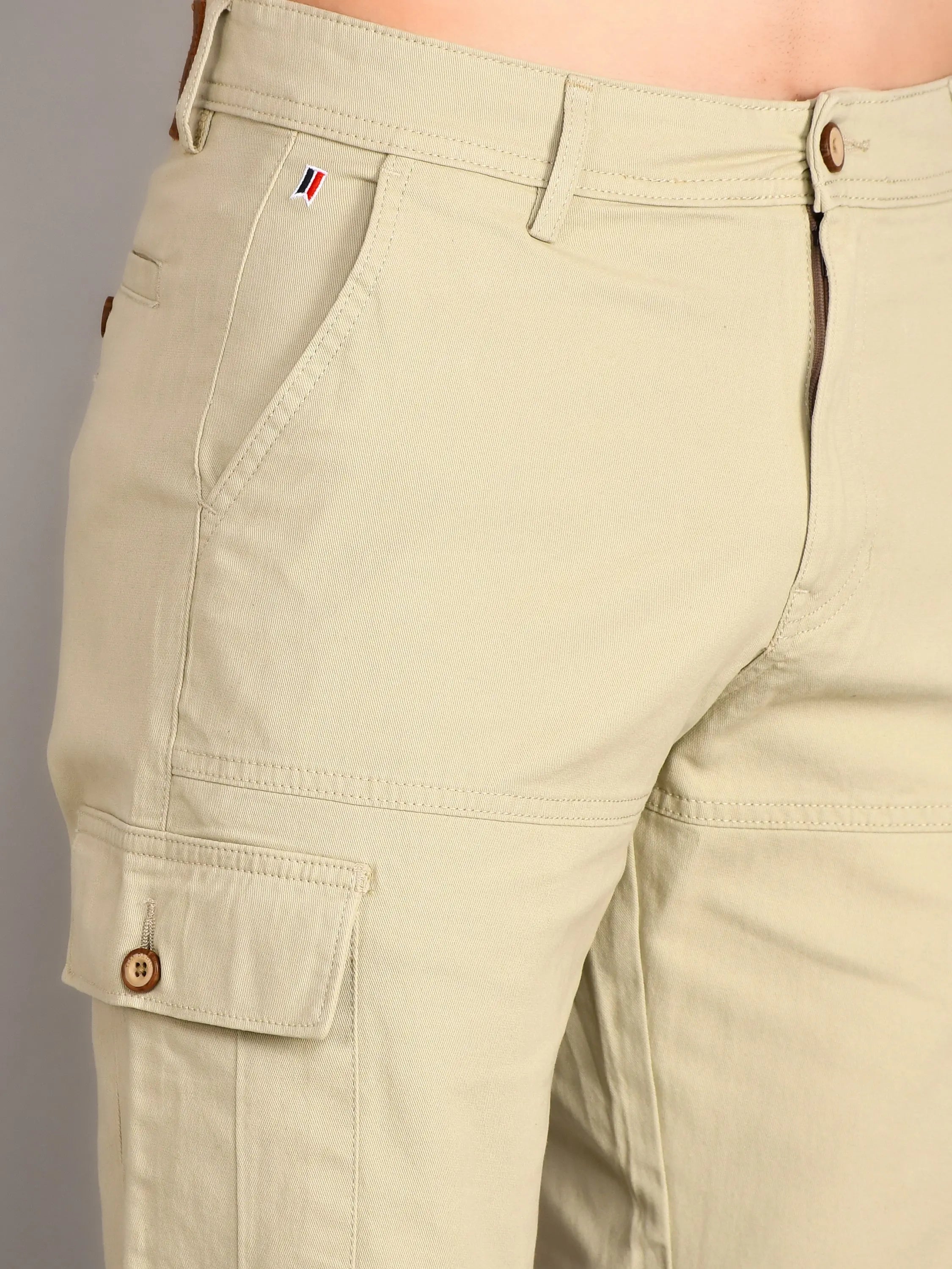 Beige Regular Fit Shorts TIM PARIS