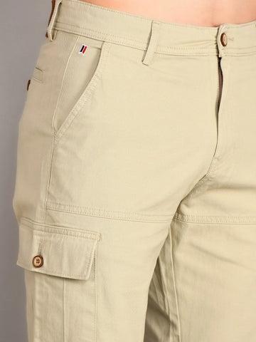 Beige Regular Fit Shorts TIM PARIS