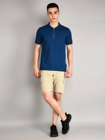 Beige Regular Fit Shorts TIM PARIS