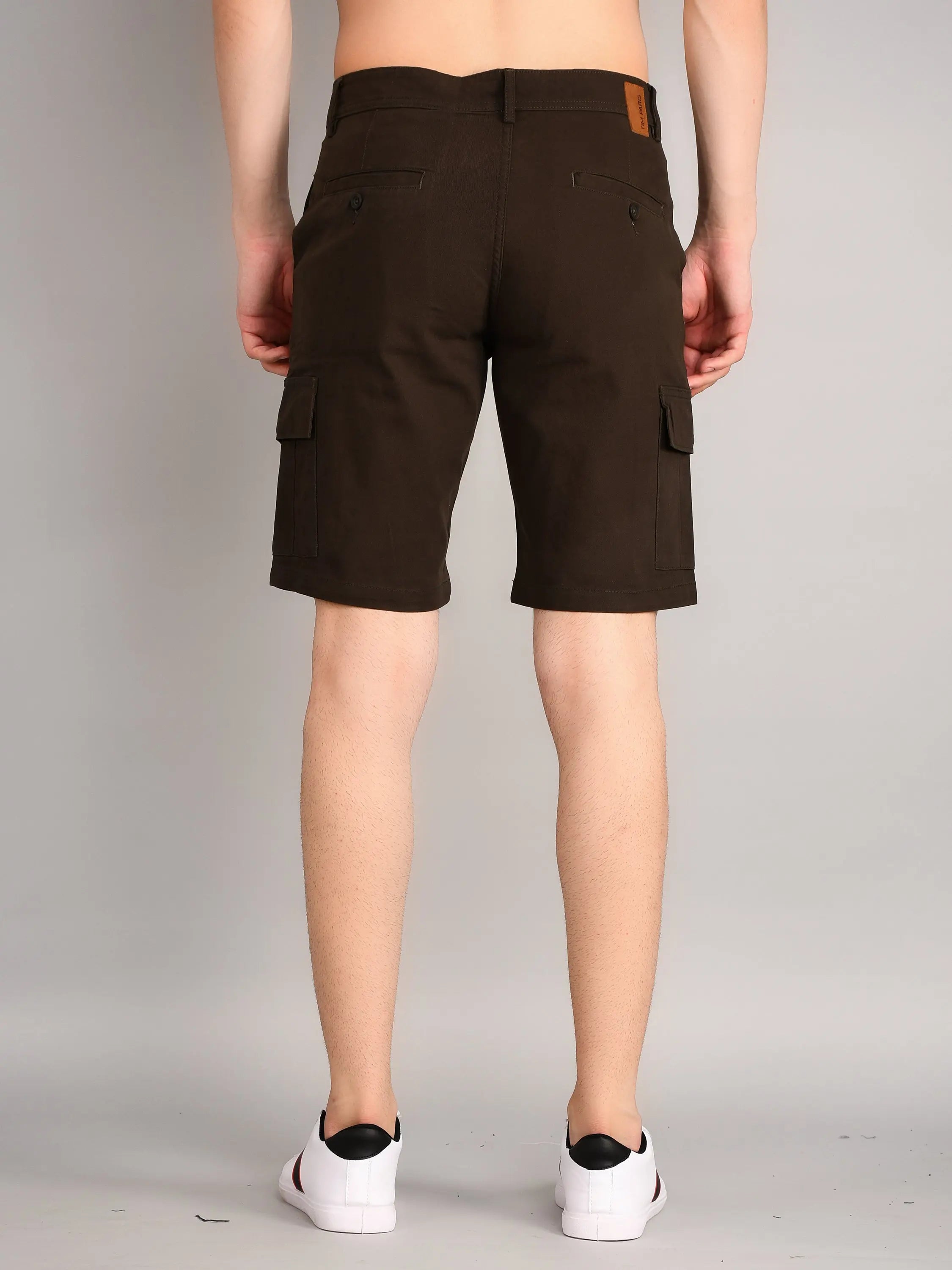 Olive Green Regular Fit Shorts TIM PARIS