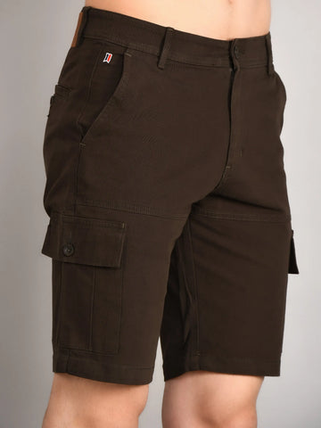 Olive Green Regular Fit Shorts TIM PARIS