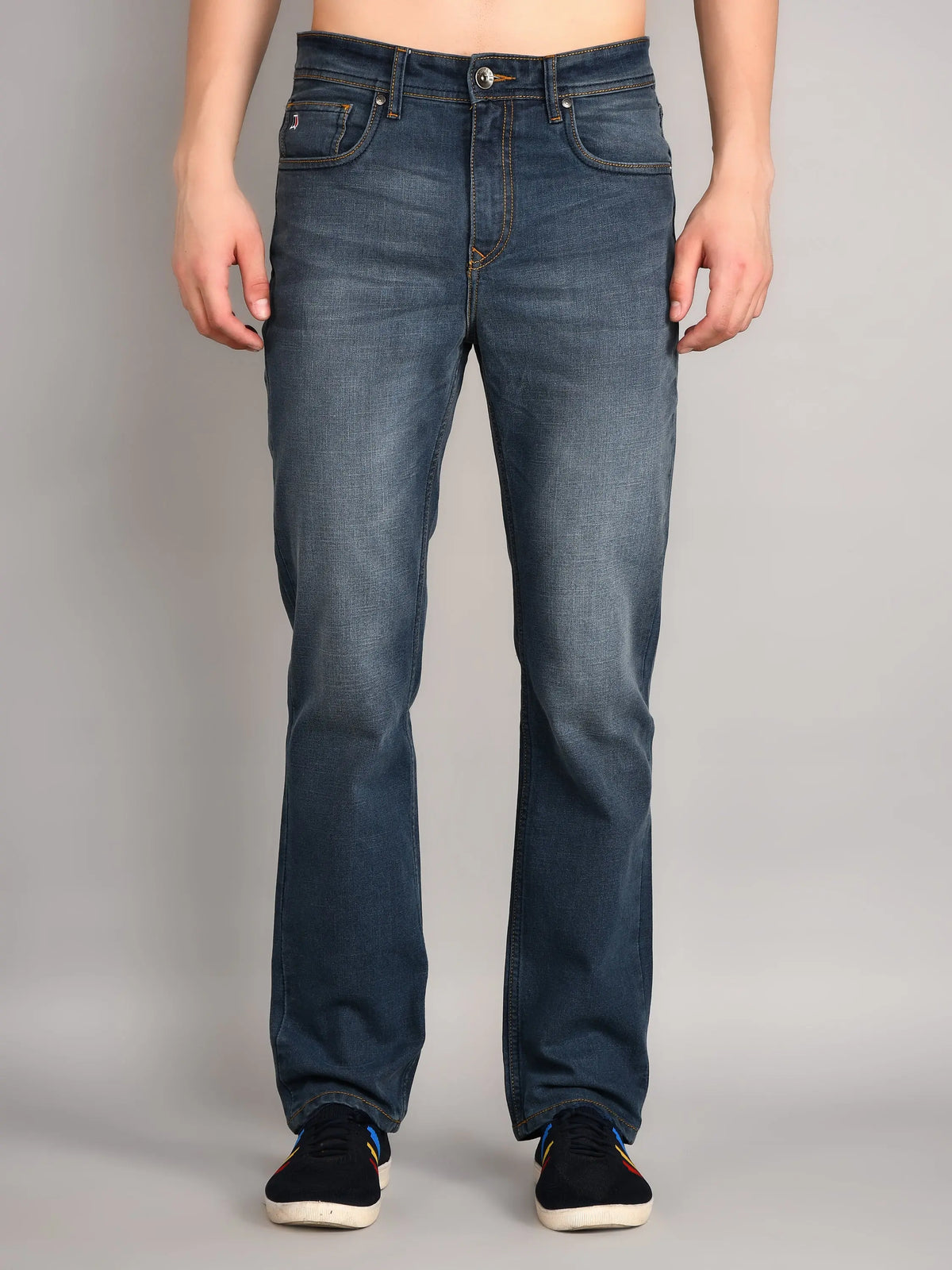 Faded Denim Logan Straight Fit Jeans TIM PARIS