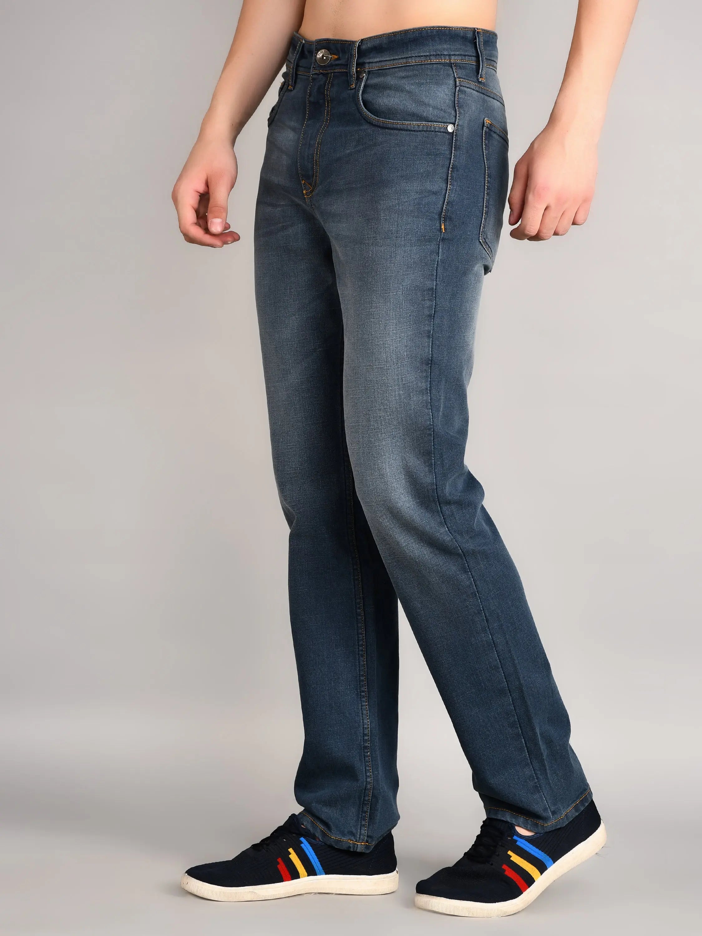 Faded Denim Logan Straight Fit Jeans TIM PARIS
