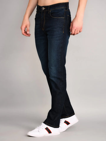 Navy Logan Straight Fit Denim Jeans Tim Paris
