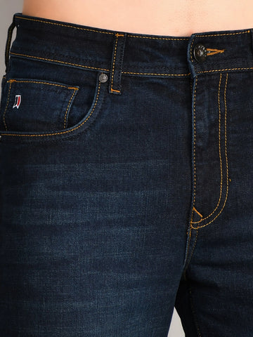 Navy Logan Straight Fit Denim Jeans Tim Paris