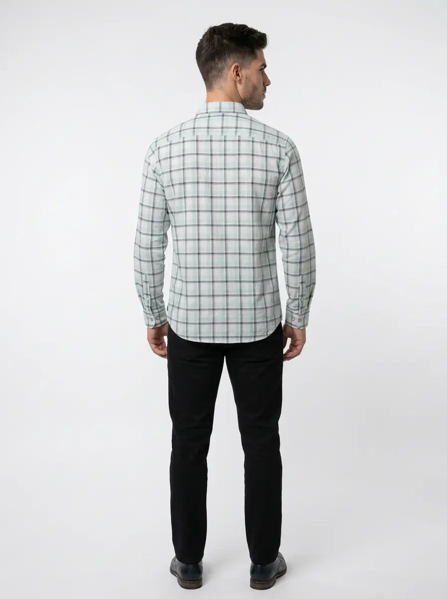 TEAL CHECKS SHIRT Tim Paris