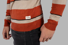 Men's Round Neck Brown Pullover for Winterwear