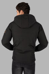 Men's Zipper Black Hoodie Winter Wear