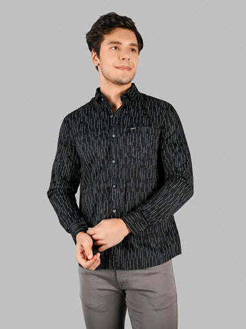 Black Striped Shirt Tim Paris