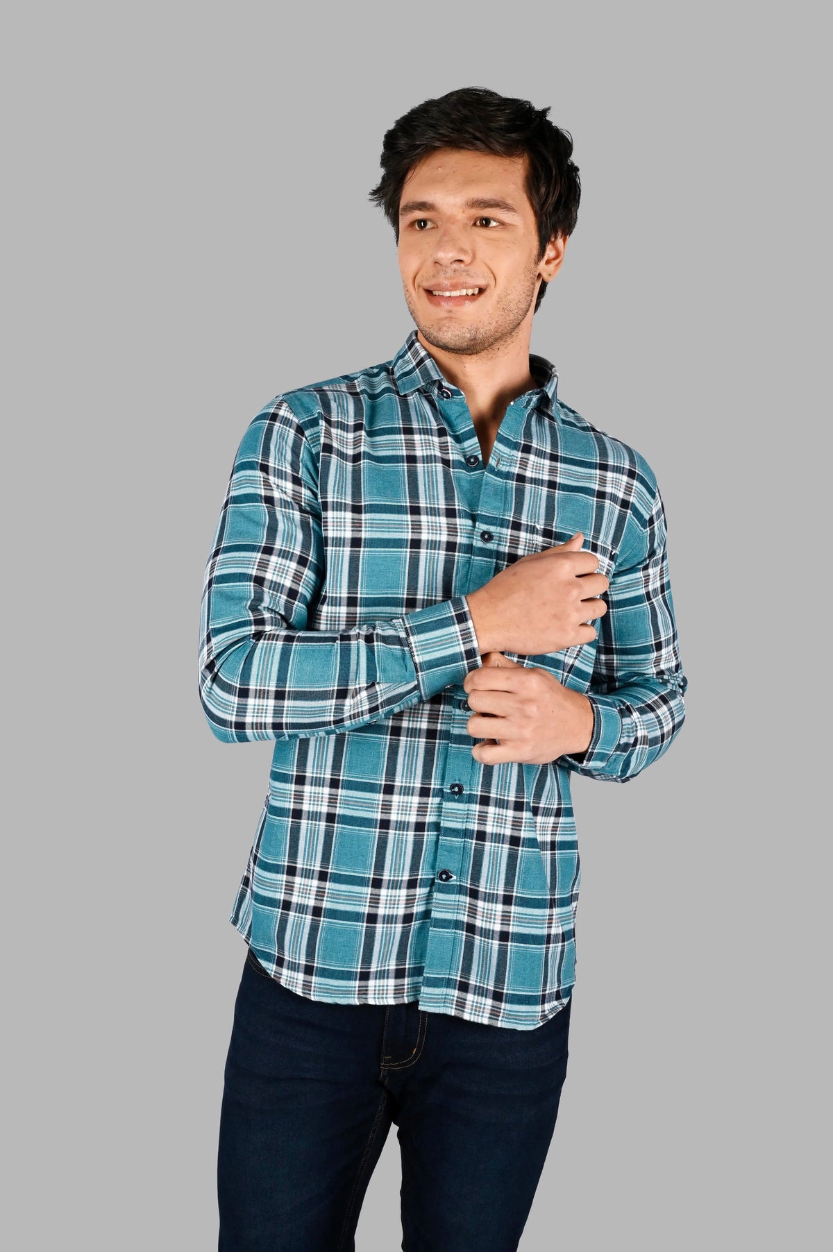 Red Plaid Checked Slim Fit Shirt Tim Paris