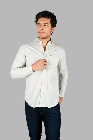 Green Printed Casual Shirt Tim Paris