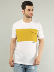 Olive Striped Regular Fit T-Shirt