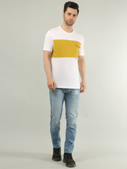 Olive Striped Regular Fit T-Shirt