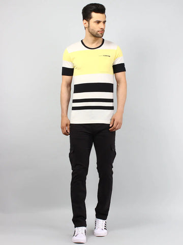 Black Regular Fit Cargo Tim Paris