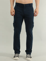 Blue Regular Fit Cargo