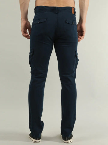 Blue Regular Fit Cargo Tim Paris