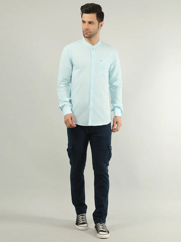 Blue Regular Fit Cargo Tim Paris