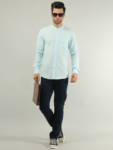 Blue Regular Fit Cargo Tim Paris