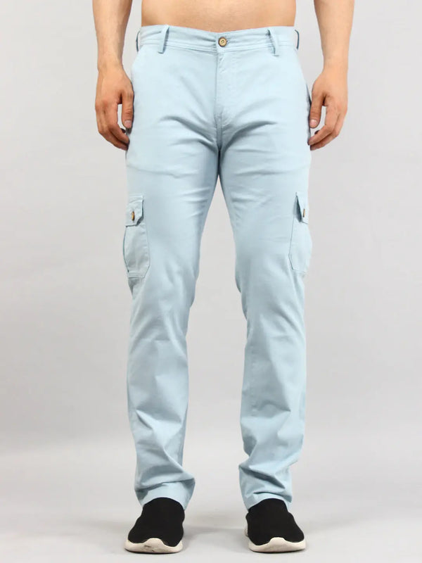 Sky Blue Regular Fit Cargo TIM PARIS