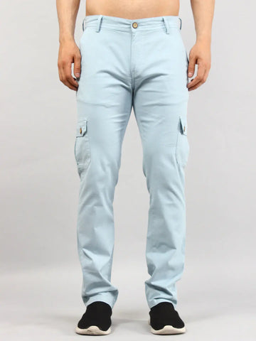 Sky Blue Regular Fit Cargo TIM PARIS
