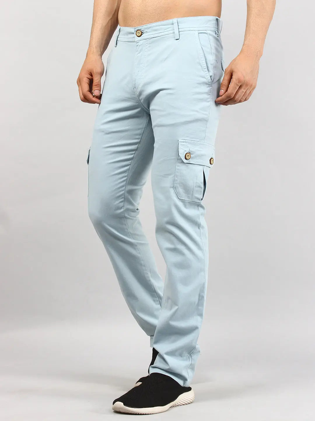Sky Blue Regular Fit Cargo TIM PARIS