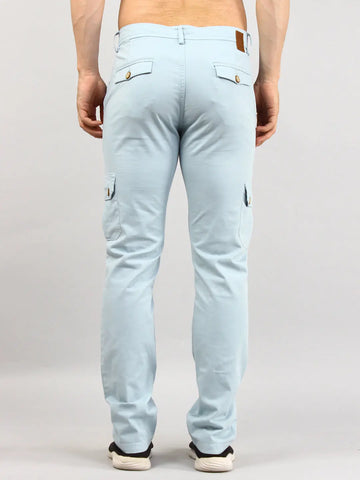 Sky Blue Regular Fit Cargo TIM PARIS