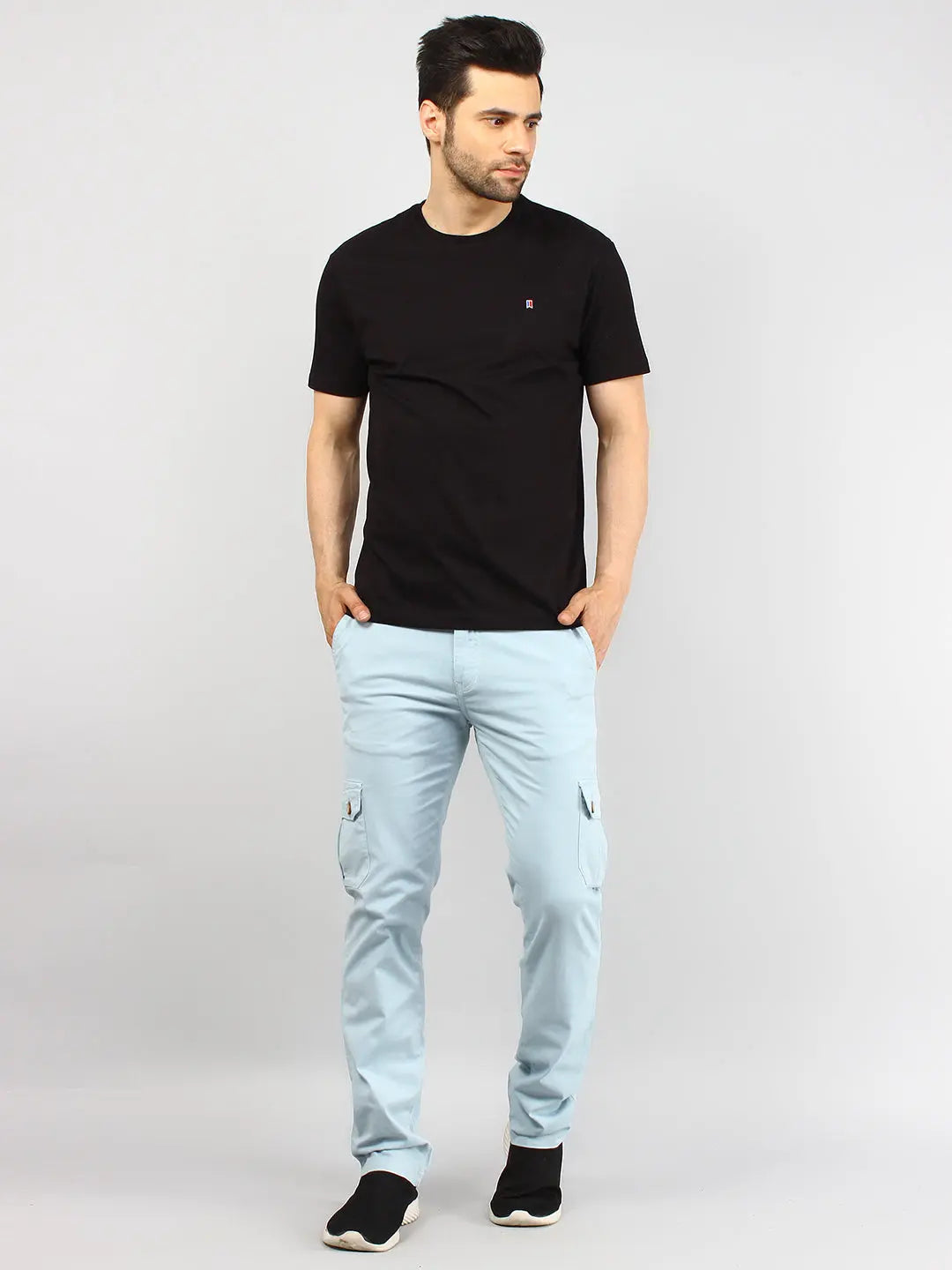 Sky Blue Regular Fit Cargo TIM PARIS