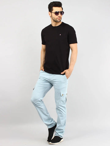 Sky Blue Regular Fit Cargo TIM PARIS